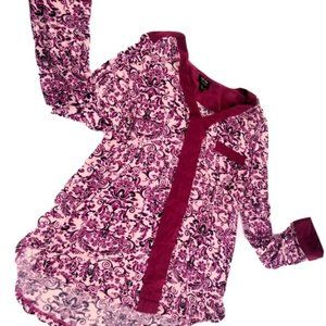 Nicole Miller Women's Floral Printed PJ Top S